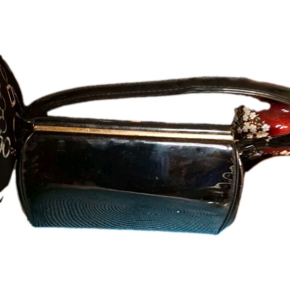 vintage black patent leather purse - Picture 2 of 16